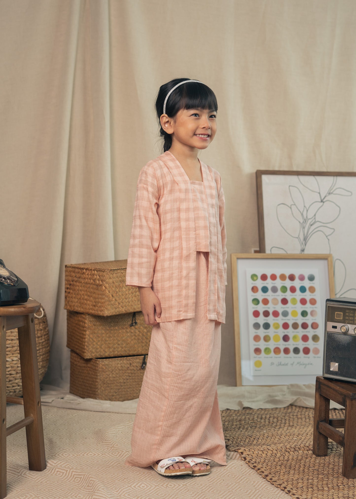 Miko Girls Kebaya - Peach
