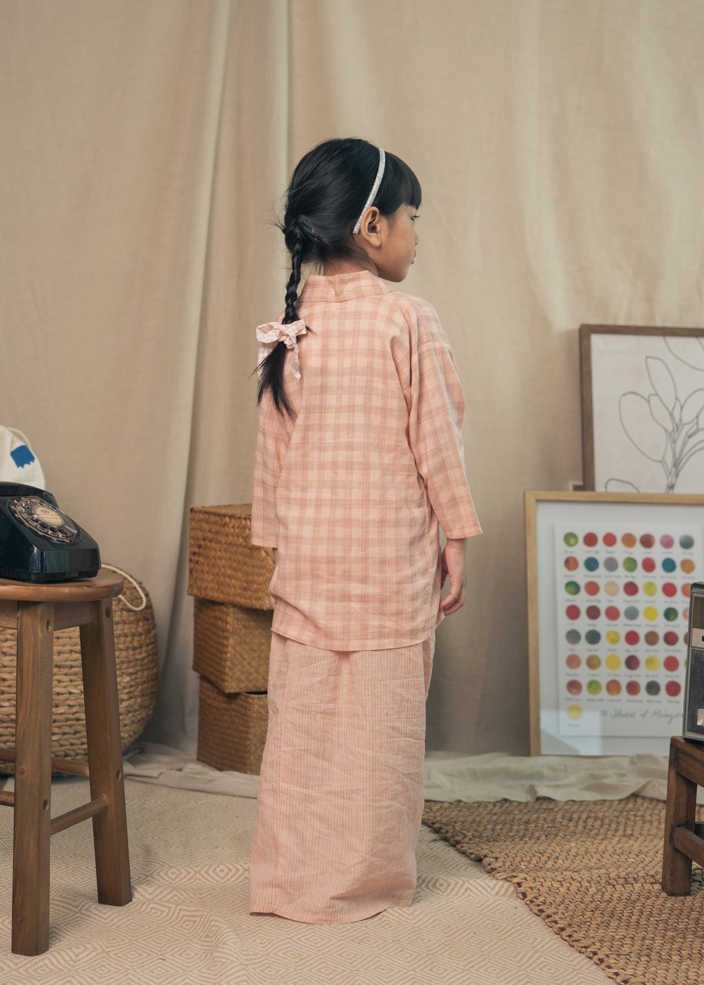Miko Girls Kebaya - Peach